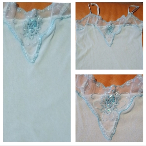 🏍Elegant Light Blue Lace Camisole - Picture 1 of 6